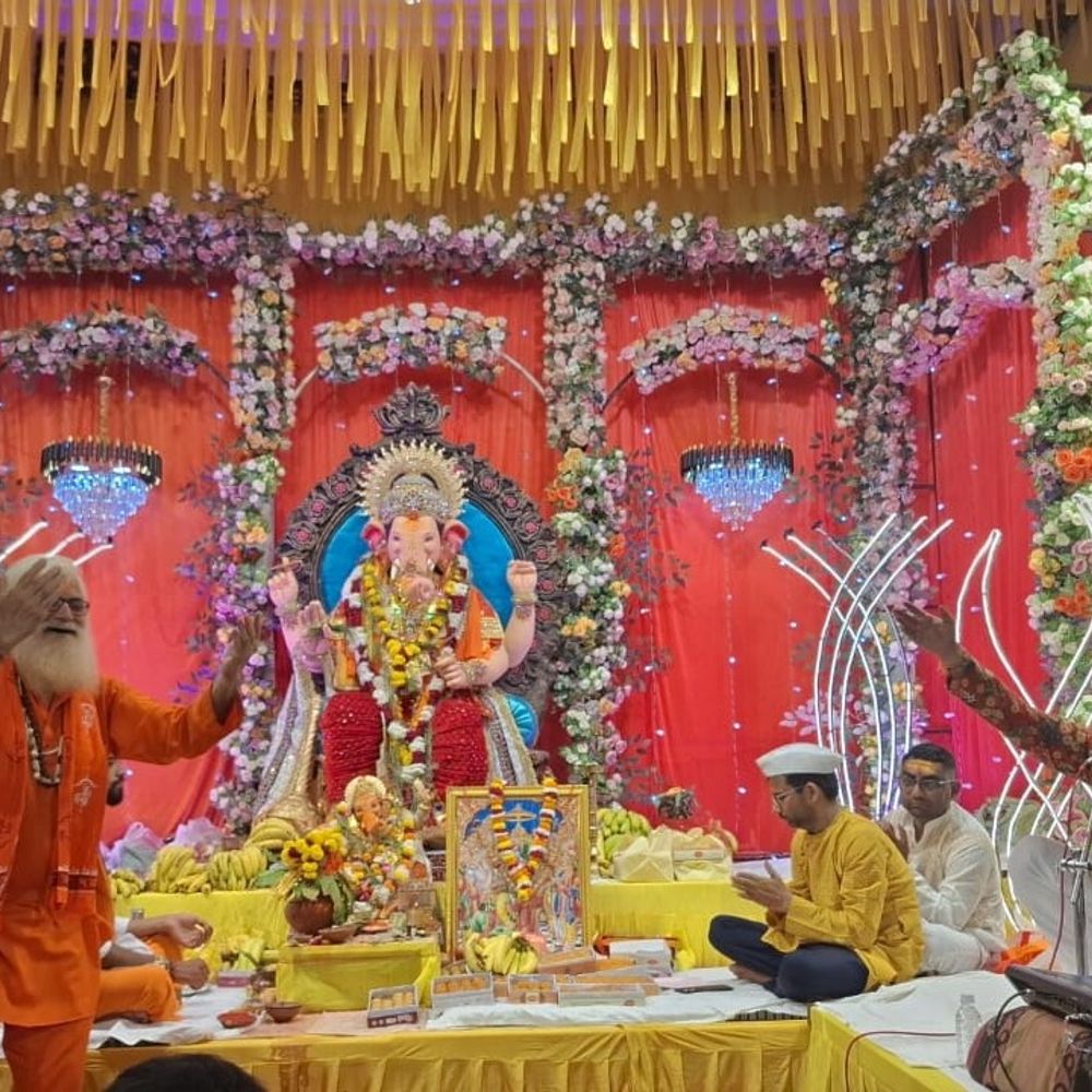 गणेशोत्सव मंडल ने कराया सुंदरकांड पाठ:गंगा पार्क में गणेश आरती-वंदना के बाद हुआ भव्य भंडारा