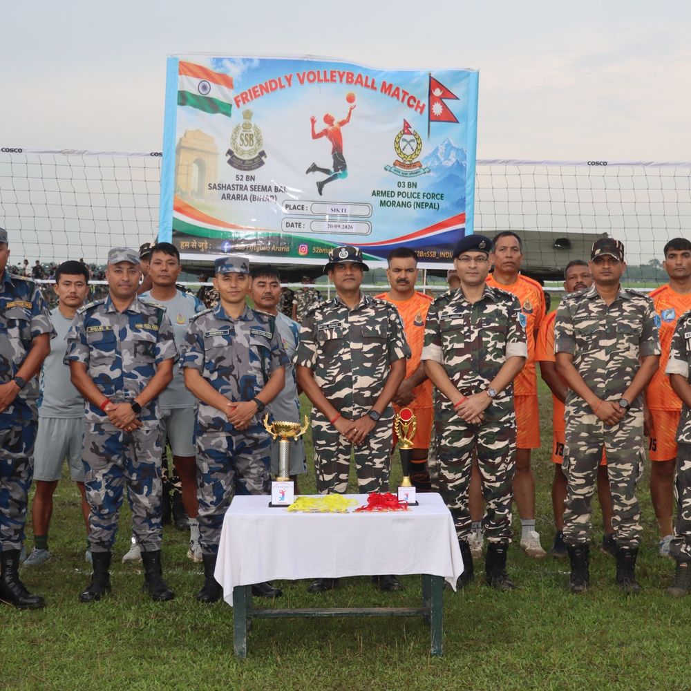 भारत-नेपाल बॉर्डर पर SSB-APF की समन्वय बैठक:जवानों के बीच दोस्ती बढ़ाने के लिए वॉलीबॉल मैच, तस्करी रोकने को संयुक्त गश्ती