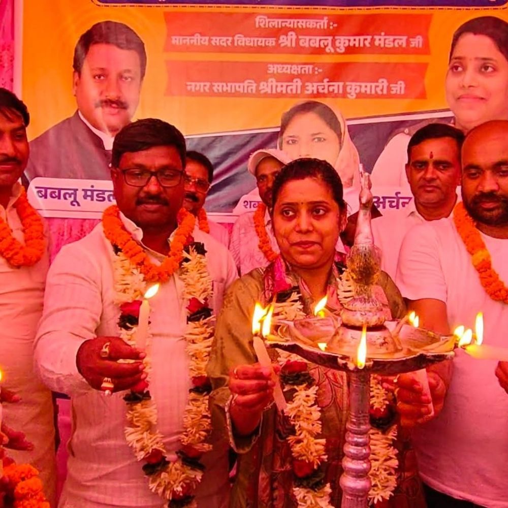 खगड़िया के सन्हौली में 4.81 करोड़ से नाला निर्माण शुरू:विधायक और सभापति ने नारियल फोड़कर किया शुभारंभ; जलजमाव से मिलेगी राहत, बुडको कराएगा निर्माण