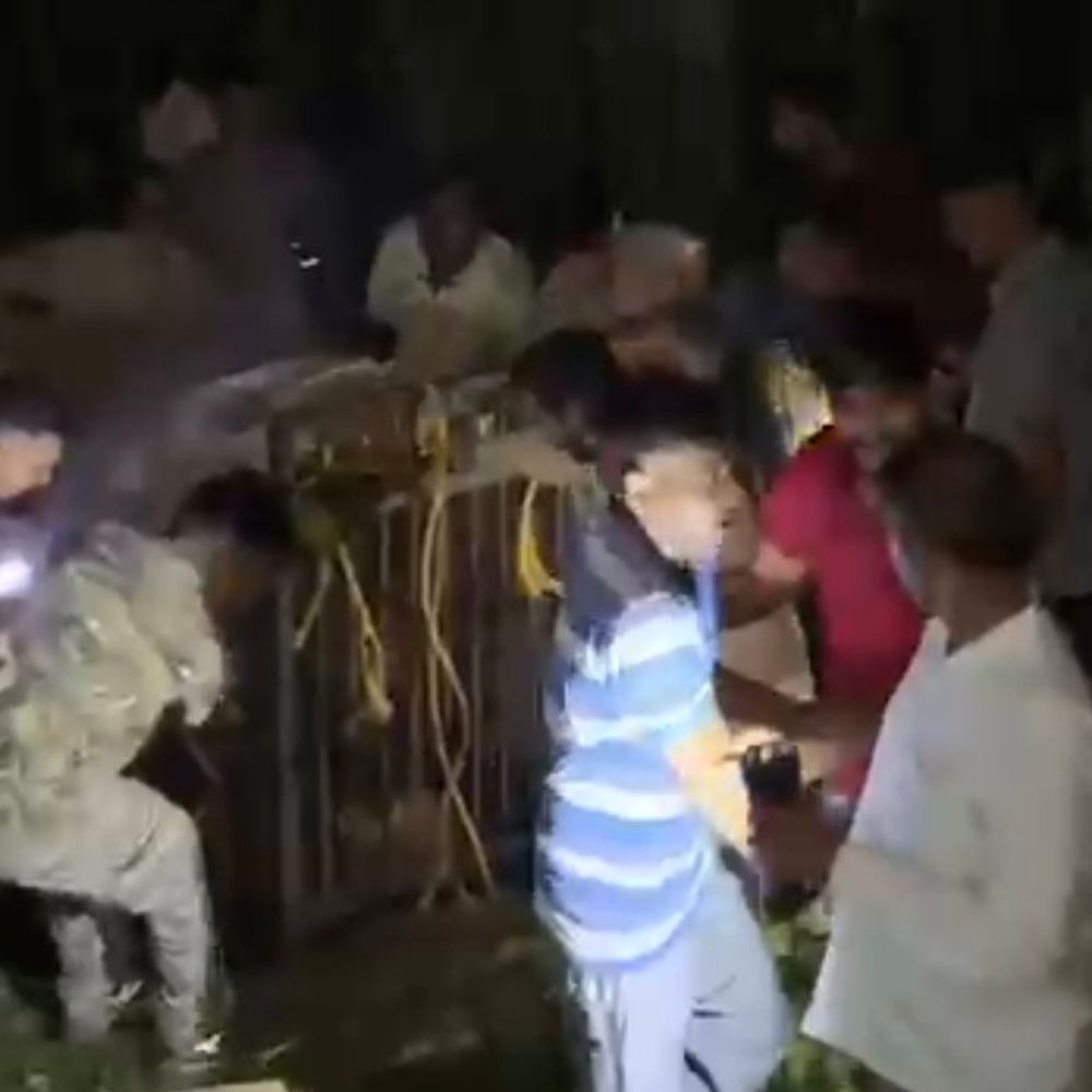 बिजनौर में 30 फीट गहरे सूखे कुएं में गिरा गुलदार:दहाड़ सुनकर जुटी ग्रामीणों की भीड़; 2 घंटे की मशक्कत के बाद रात में सुरक्षित निकाला