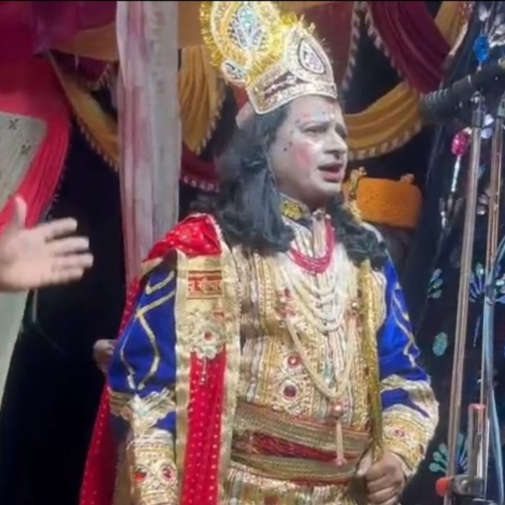 विधायक ने मंच पर निभाया राजा शंखपति का किरदार:गणेश उत्सव कार्यक्रम; केवलारी MLA बोले- लोककला सिर्फ मनोरंजन नहीं, समाज की पहचान