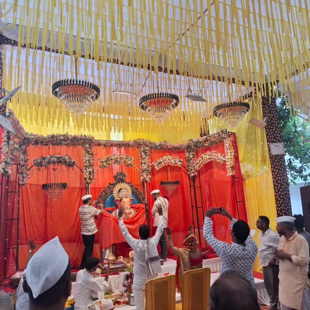 लखनऊ के गंगा पार्क में गणेशोत्सव शुरू:7 फीट ऊंची गणेश प्रतिमा स्थापित, भजन संध्या के साथ होगा  उत्सव, 23 सितंबर को विसर्जन