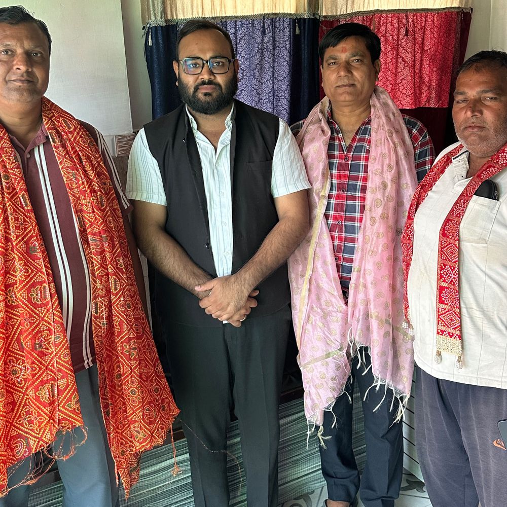 धांधूपुरा में जनकपुरी अध्यक्ष का स्वागत:प्रदीप चौधरी का अभिनंदन, वरिष्ठ नेता रविकांत दुवेश ने दी शुभकामनाएं