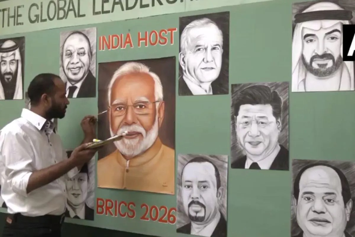 PM मोदी तक कैसे पहुंचेगी अमृतसर के कलाकार की ये खास पेंटिंग? BRICS से पहले कैनवास पर बनाई दुनिया के नेताओं की तस्वीर