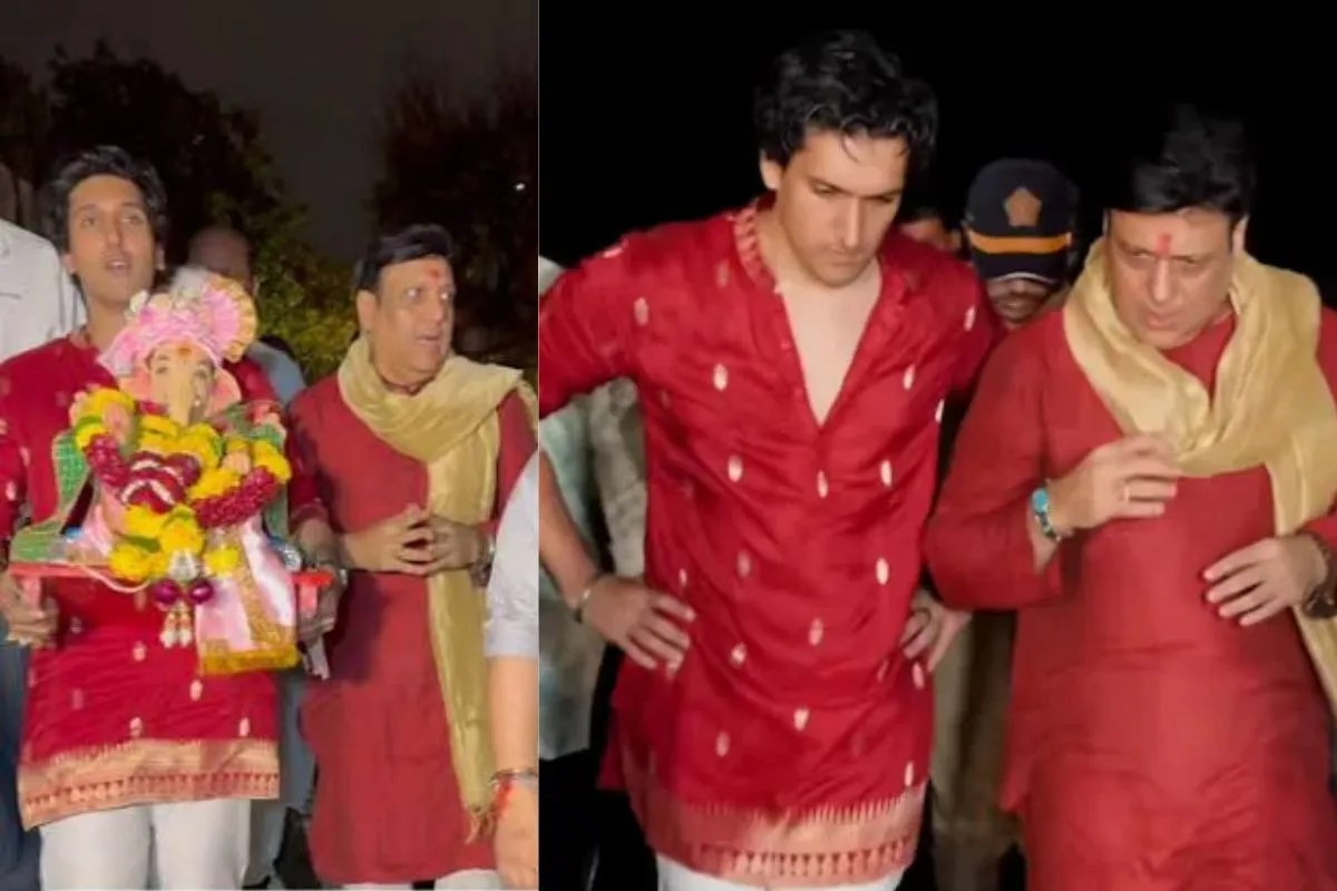 गणेश विसर्जन पर बेटे यशवर्धन के साथ दिखे गोविंदा, पत्नी सुनीता का नाम लिए बिना बोले- दुख हर्ता हैं वो दुख दूर करेंगे