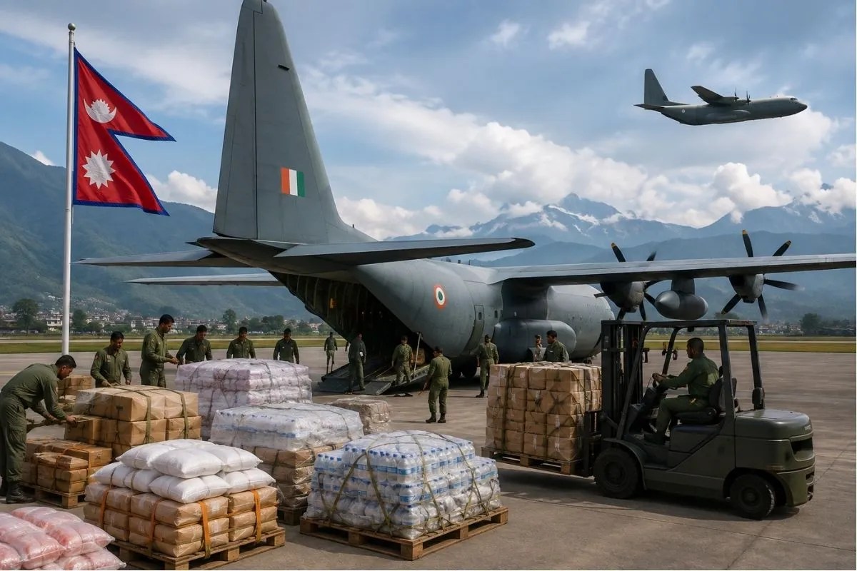 नेपाल की मदद के लिए IAF का बड़ा ऑपरेशन, दो C-130J विमान 21 टन से ज्यादा राहत सामग्री लेकर रवाना