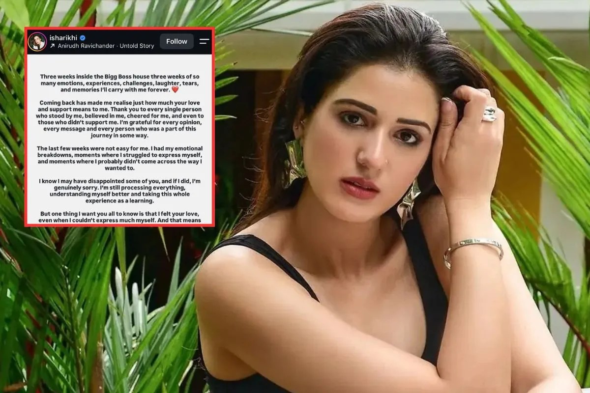 ‘बिग बॉस 20’ एविक्शन के बाद ईशा रिखी का पहला बयान आया सामने, पोस्ट में लिखा- मैं अंदर से टूट गई थी