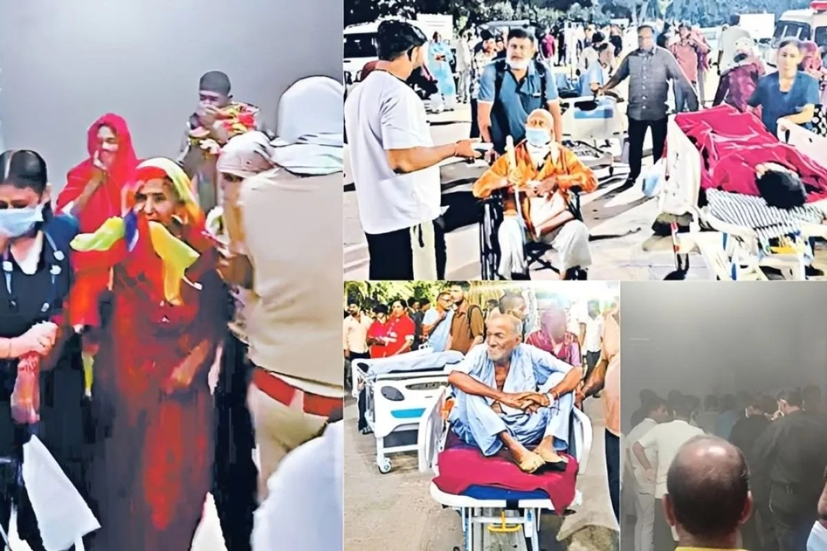 Jaipur: Fire Breaks Out at NIMS Hospital, Patients Evacuated Amid Smoke; Spend Night in the Open