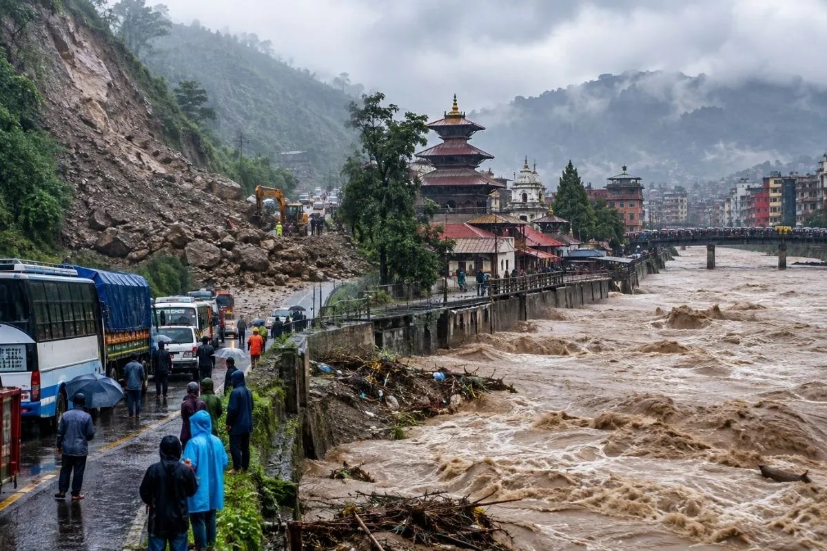 नेपाल में अगले 48 घंटे भारी! रेड अलर्ट जारी, लगातार बारिश, भूस्खलन और बाढ़ का खतरा