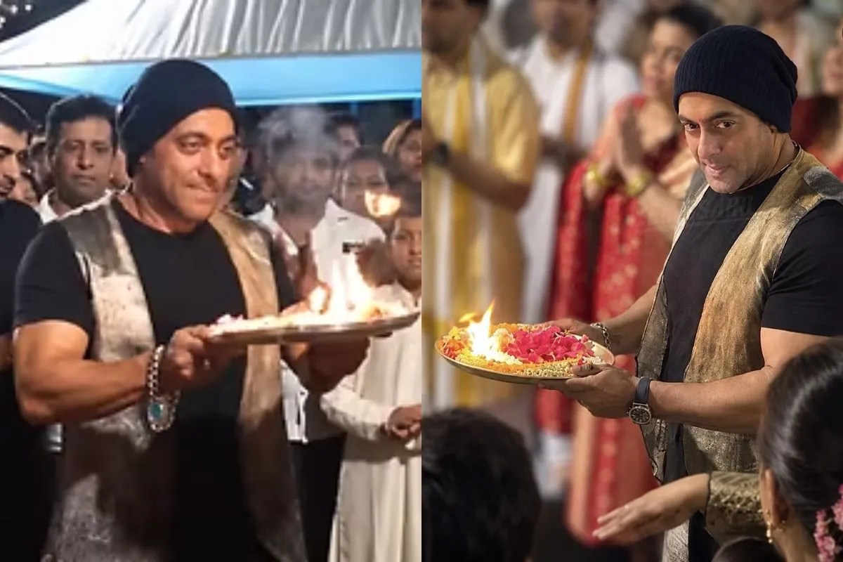 गणपति विसर्जन पर सलमान खान को आरती करते देख बहन अर्पिता ने टोका, तुरंत सुधारी गलती, वीडियो आया सामने