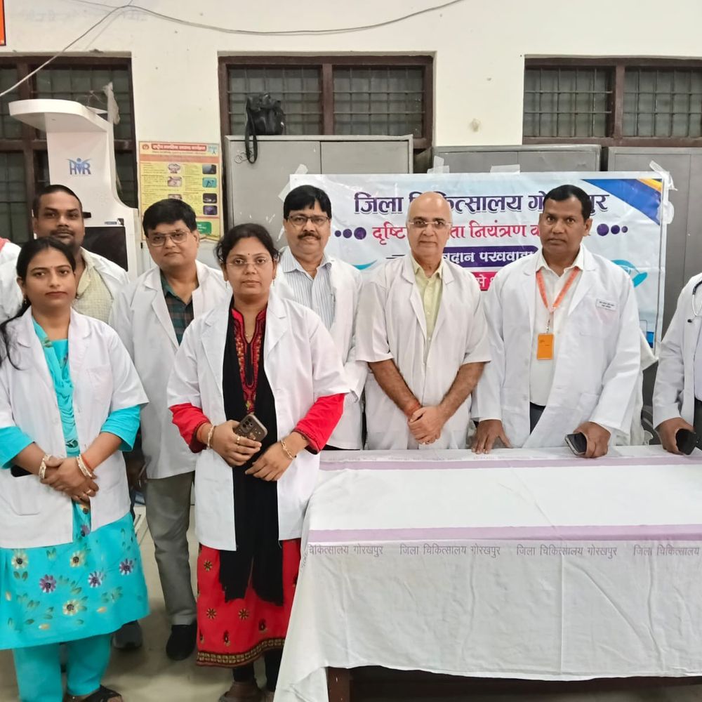 गोरखपुर में नेत्रदान जागरूकता अभियान:पखवाड़े में लोगों को नेत्रदान प्रक्रिया बताई, भ्रांतियां दूर करने प्रयास