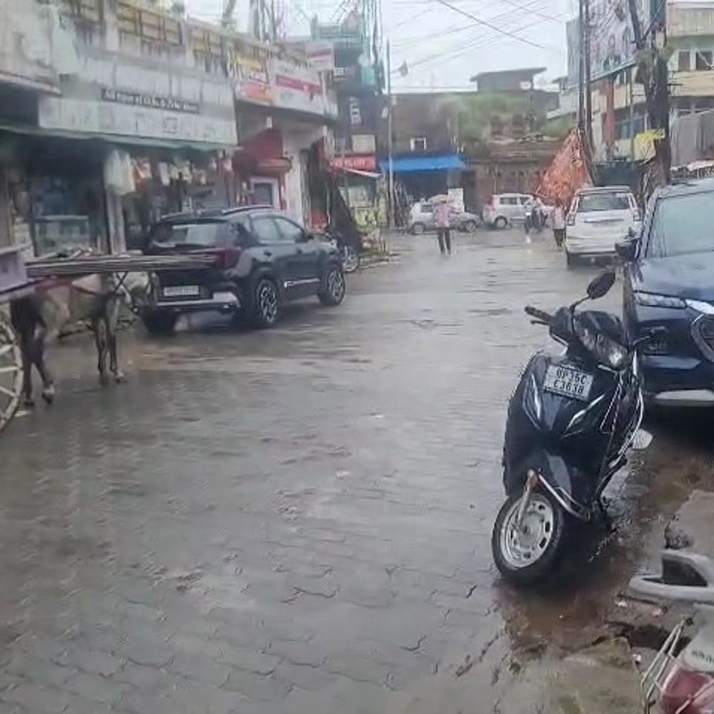 उन्नाव में बारिश से गर्मी में मिली राहत:धान की फसल को फायदा, कई इलाकों में रुक-रुककर बारिश