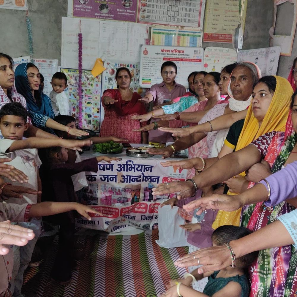 गोहाना में पोषण जागरूकता कार्यक्रम:आंगनवाड़ी वर्कर और महिलाओं ने लिया हिस्सा, ‘हमारी आंगनवाड़ी, हमारी जिम्मेदारी’ रही थीम