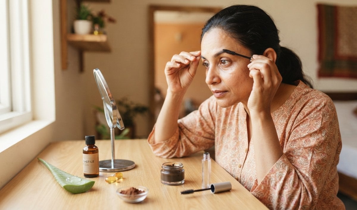 Aloe Vera और Castor Oil से घर पर बनाएं Waterproof Eyebrow Gel