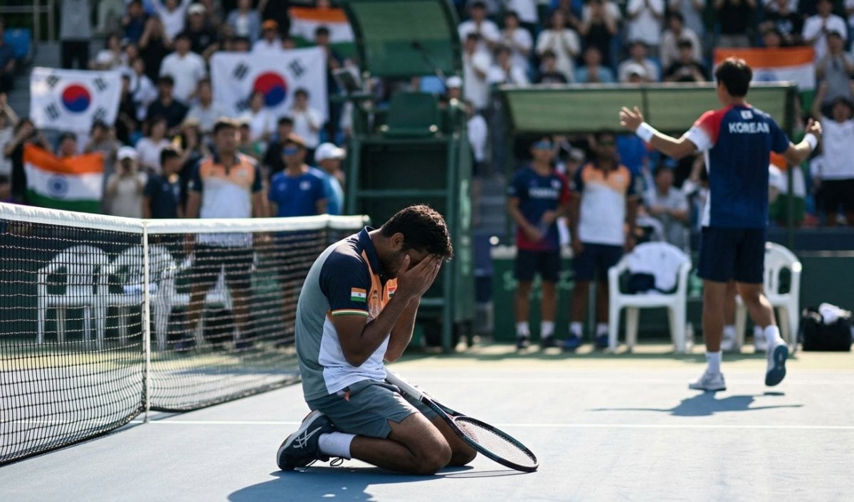 Davis Cup: Sumit Nagal की हार के साथ भारत को Korea ने 3-1 से हराया