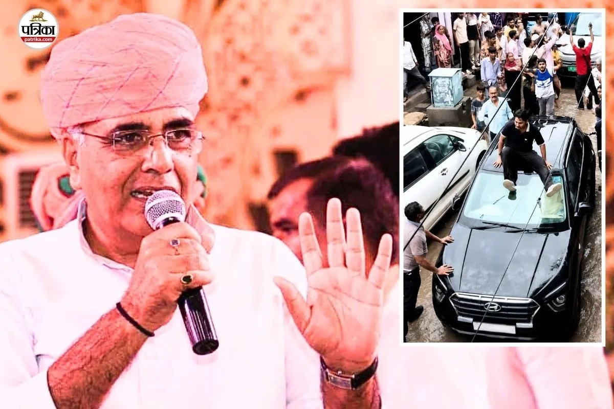 जयपुर में वोट मांगने पहुंचे कांग्रेस MLA प्रशांत शर्मा का उग्र विरोध, गाड़ी पर चढ़े लोग- काले झंडे दिखाए, देखें हंगामे का VIDEO