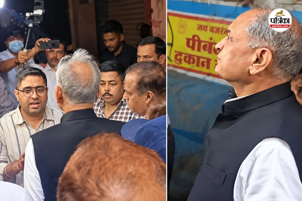 जयपुर के बड़ी चौपड़ बाजार में आग के बाद अशोक गहलोत पहुंचे मौके पर, प्रभावित दुकानदारों से की बातचीत