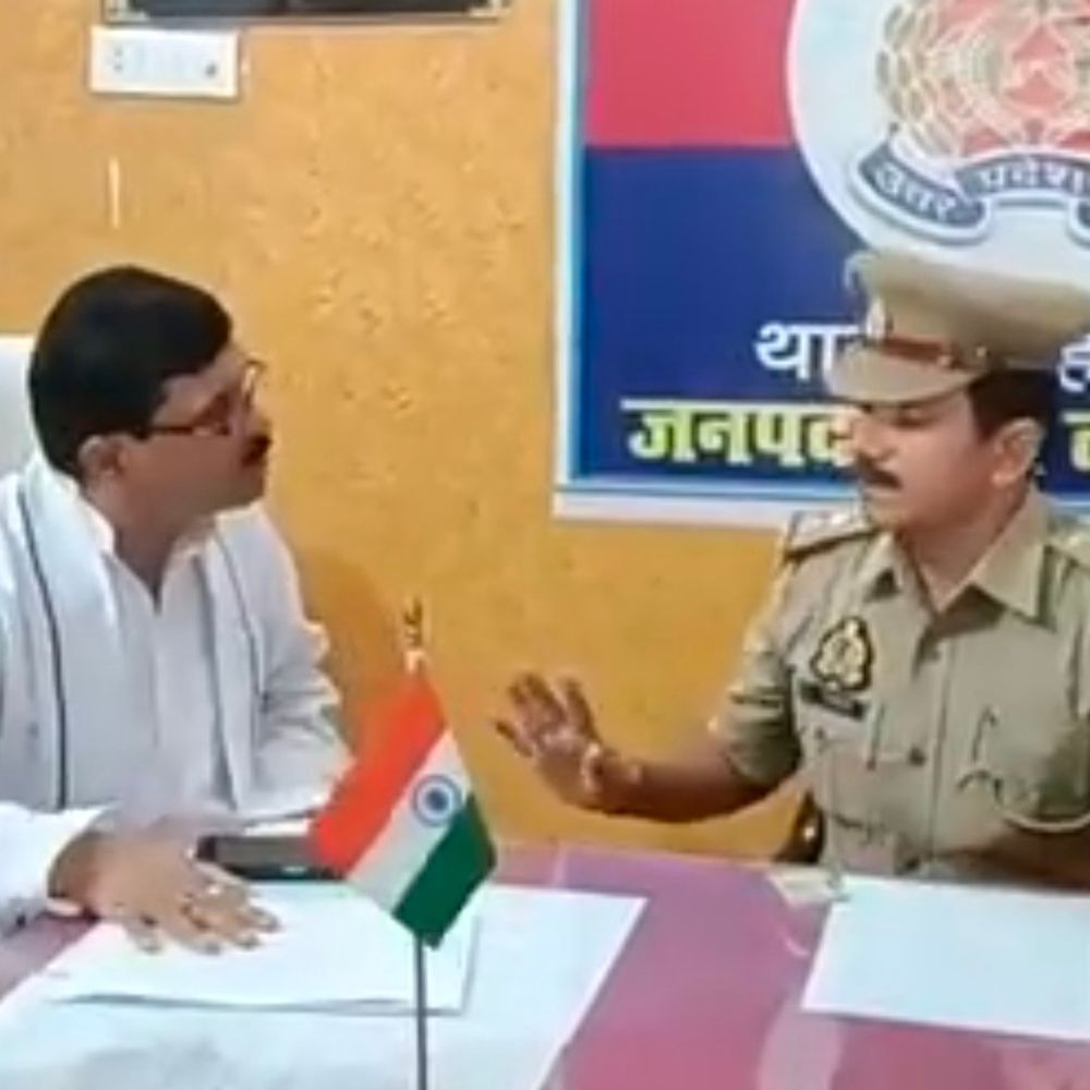 संतकबीरनगर में विधायक और इंस्पेक्टर में नोकझोंक:थाने में 40 मिनट बहस, SP से विधायक बोले- युद्ध कराना चाह रहे हैं SHO