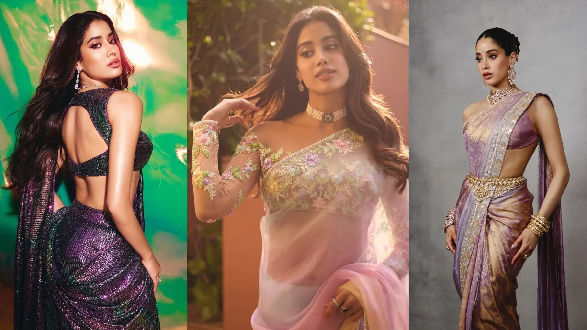 जाह्नवी कपूर के ये साड़ी लुक्स हैं फेस्टिव सीजन के लिए परफेक्ट, आप भी करें रीक्रिएट