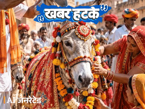 खबर हटके- गधों को सजाने का त्योहार:14 महीने के बच्चे ने 1 मिनट में 8 ग्रह पहचाने; शोरूम की ओपनिंग में रोबोट का डांस
