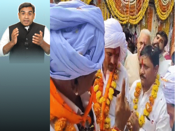 पुजारी ने भाजपा विधायक के वादे की पोल खोली:सांसद बुलाते रहे, मंच पर नहीं गईं पूर्व मंत्री; विधायक ने गाया मोदी के नाम का भजन
