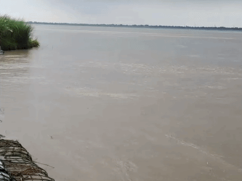 मुजफ्फरपुर में बागमती नदी खतरे के निशान से ऊपर:जमालपुर कोदई में 4 फीट सड़क नदी में समाई, कई गांवों का संपर्क टूटा