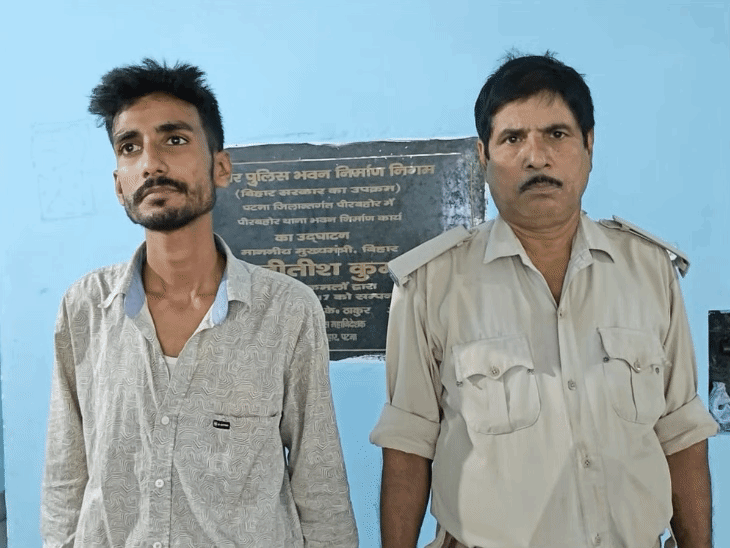 पटना- दवा मंडी में पिस्टल लेकर घूम रहा युवक गिरफ्तार:शराब तस्कर समझकर पकड़ी पुलिस, एक पिस्टल-दो मैगजीन भी मिलीं; बेचने जाने का शक