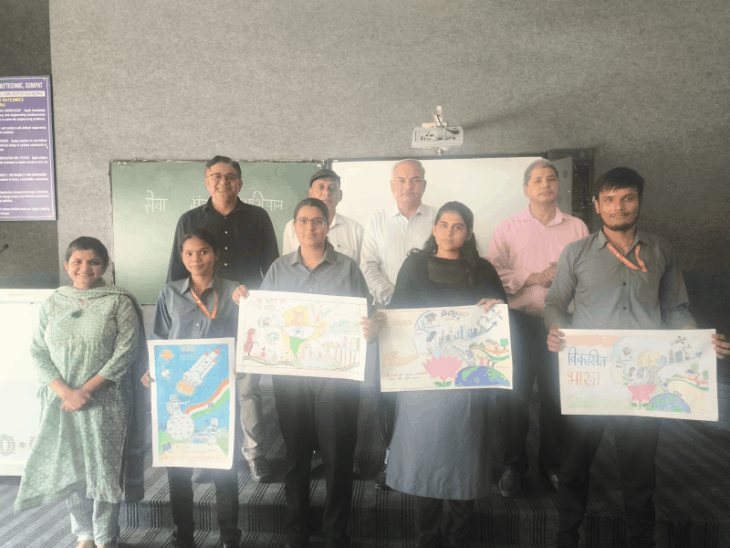 सोनीपत पॉलिटेक्निक में ‘मेरे सपनों का भारत’ प्रतियोगिता:50 विद्यार्थियों ने लिया हिस्सा; शीतल और तुषार-अनुराधा ने पाया पहला स्थान