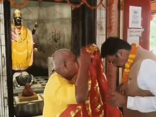 पीएम का जन्मदिन, श्यामा माई मंदिर पहुंचे संजय सरावगी:बीजेपी प्रदेश अध्यक्ष ने की पूजा-अर्चना; बोले- भारत की ताकत दुनिया के सामने दिखाई दे रही है