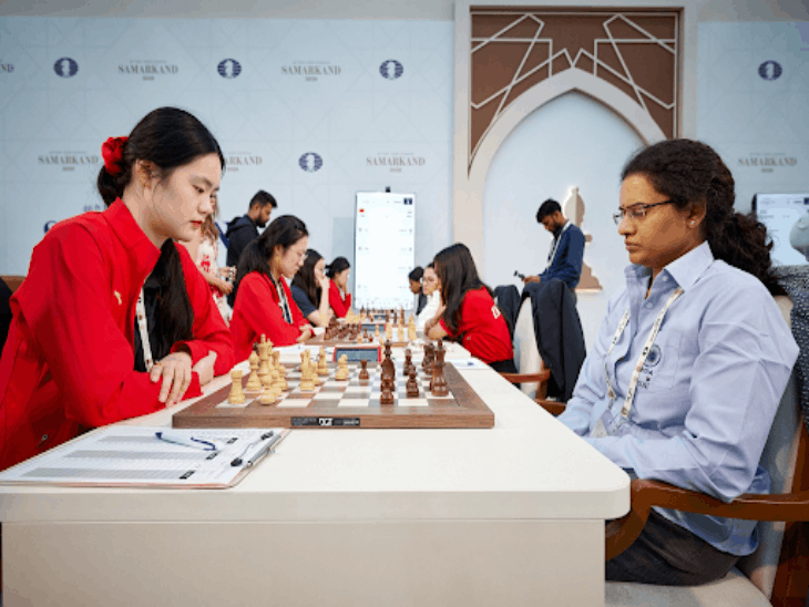 चेस ओलिंपियाड में गोल्ड की दौड़ में भारत:उज्बेकिस्तान-2 को 3.5-0.5 से हराया; आखिरी राउंड में हंगरी से मुकाबला