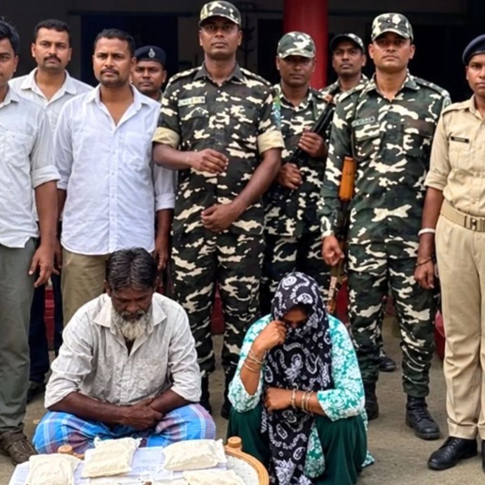 किशनगंज में 507GM ब्राउन शुगर-814 ग्राम MDMA बरामद:संयुक्त कार्रवाई में कट्टा और कारतूस जब्त, महिला-पुरुष तस्कर अरेस्ट