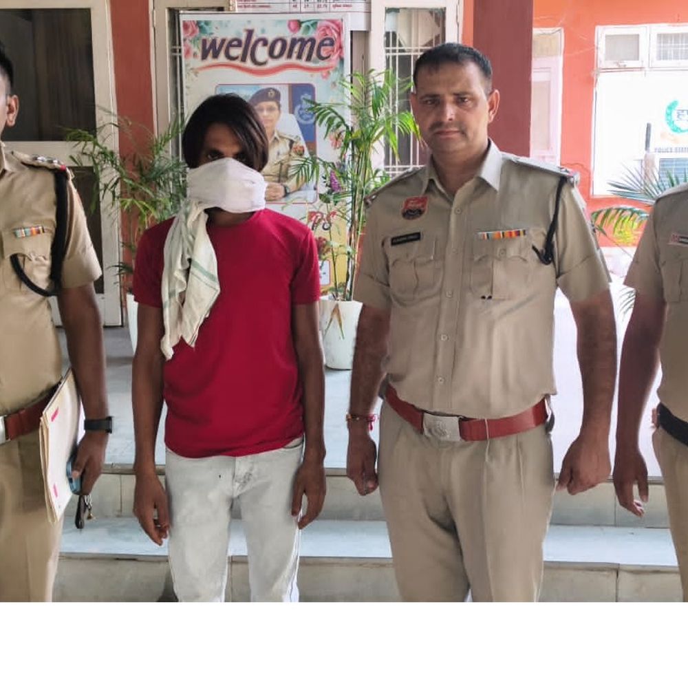 पलवल में गोकशी के 2 मामलों में फरार आरोपी गिरफ्तार:पहले नाकाबंदी में भाग गया था; एक दिन के पुलिस रिमांड पर