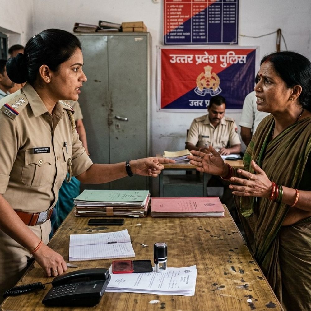 महानगर थाने में महिला दरोगा को शिक्षिका ने थप्पड़ जड़े:वर्दी फाड़ने की कोशिश की, झगड़े की शिकायत लेकर पहुंची थी