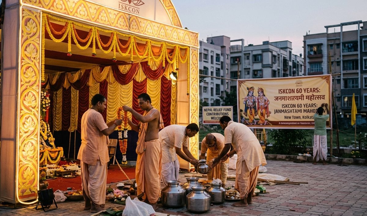 कोलकाता के न्यू टाउन में इस्कॉन का चार दिवसीय जन्माष्टमी महोत्सव 2 सितंबर से