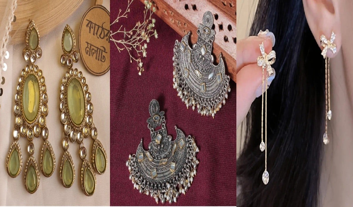 बिना Heavy Necklace पाएँ परफेक्ट Festive Look, ट्राई करें ये Top 3 Drop Earrings
