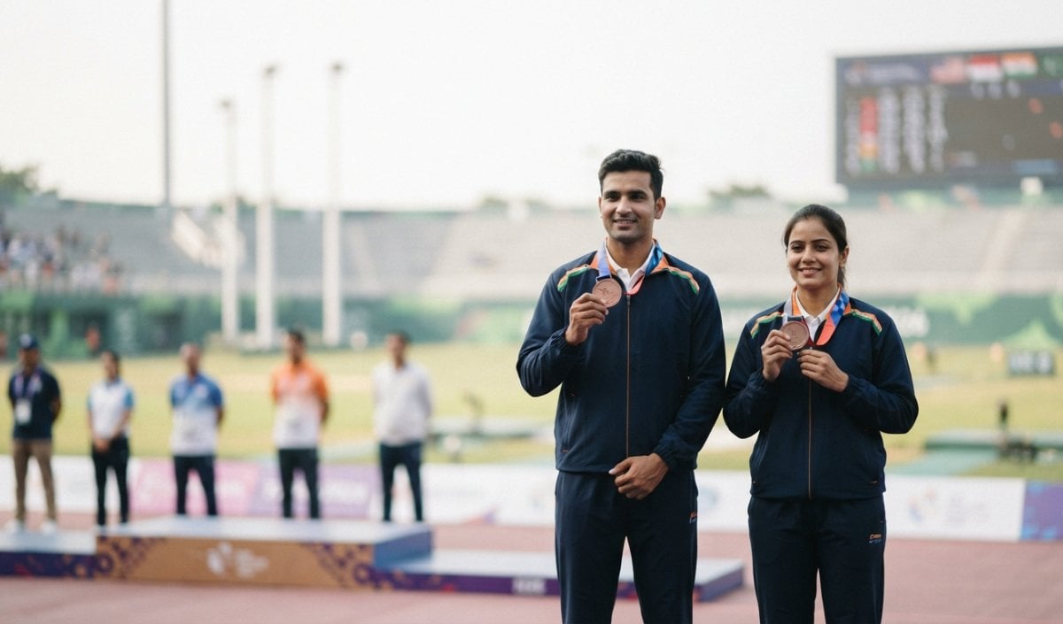 Anantjeet Naruka और परिनाज़ धालीवाल का कमाल, Asian Games Mixed Skeet में भारत को दिलाया ब्रॉन्ज