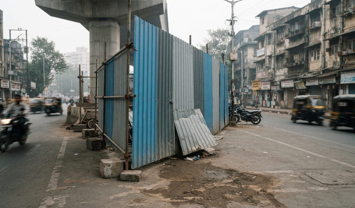 Mumbai में Metro निर्माण का बैरिकेड गिरने से 54 वर्षीय बाइक सवार की मौत
