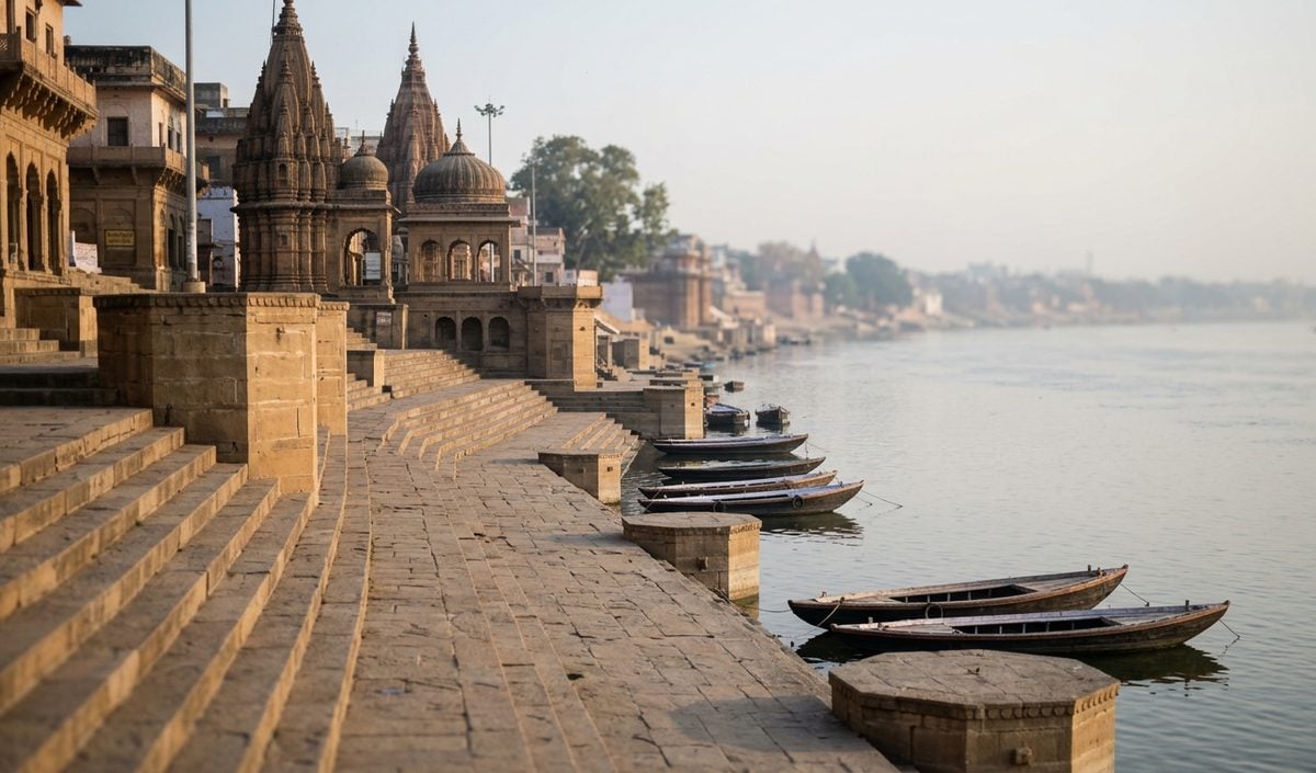 PM Narendra Modi के 76वें जन्मदिन पर Varanasi में गंगा तट पर 76 बटुकों ने किया विशेष दुग्ध अभिषेक