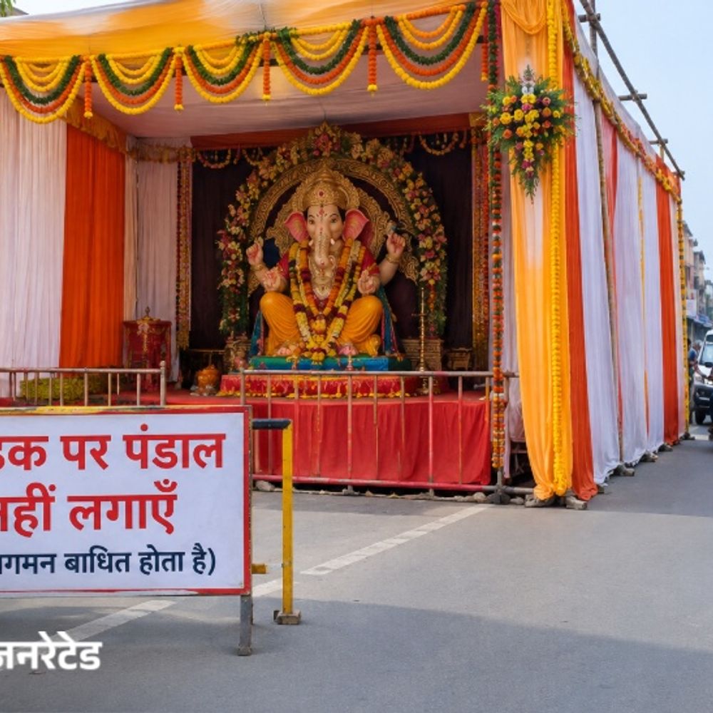 गणेश-उत्सव में आम रास्तों पर नहीं बनेंगे पंडाल:बिलासपुर में सड़क पर पंडाल लगाया तो होगी कार्रवाई, DJ बैन; समितियों को 10 सख्त निर्देश