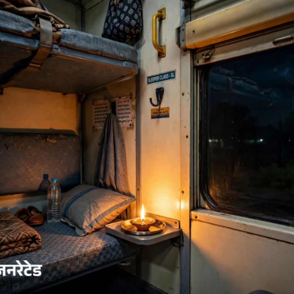 यात्री ने चलती ट्रेन में बर्थ पर दीया जलाया:टीटी ने ग्वालियर के पैसेंजर को भुसावल में उतारा, रेलवे एक्ट के तहत केस दर्ज