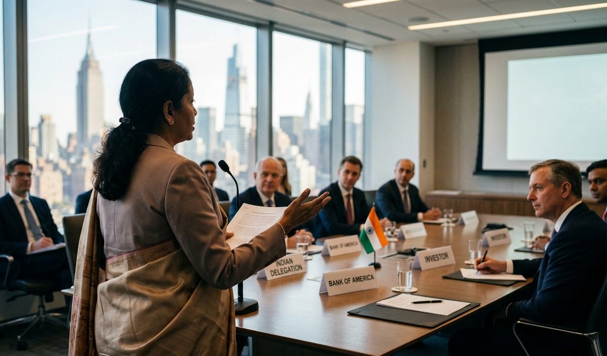 Nirmala Sitharaman ने New York में कहा, भारत 7.8 प्रतिशत GDP वृद्धि के साथ सबसे तेज अर्थव्यवस्था