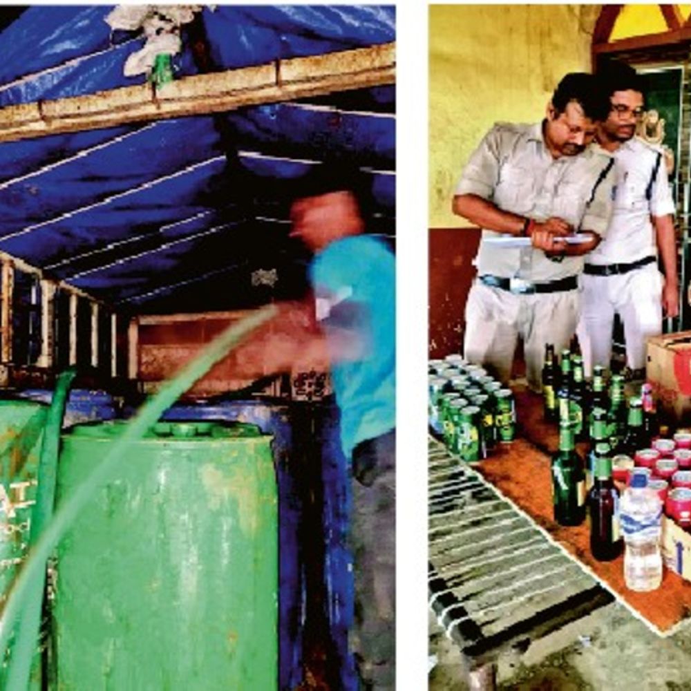 आबकारी विभाग की कार्रवाई:मोहना हाईवे पर नकली पेट्रोल की फैक्ट्री 2600 लीटर इथेनॉल और 18 ड्रम थिनर जब्त