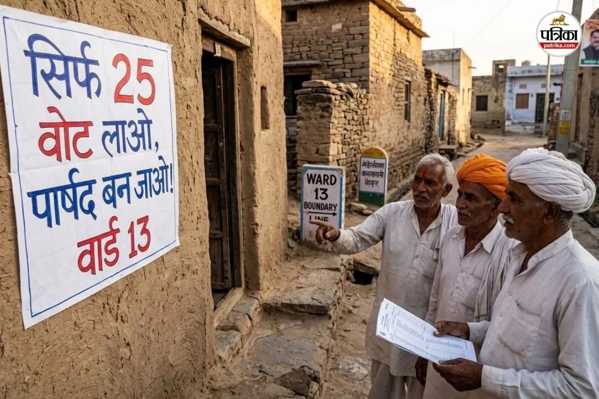 Rajasthan Nikay Chunav : ‘सिर्फ 25 वोट लाओ, पार्षद बन जाओ!’, ये है राजस्थान का सबसे अनूठा वार्ड, 92 वोटर्स तय करेंगे विजेता