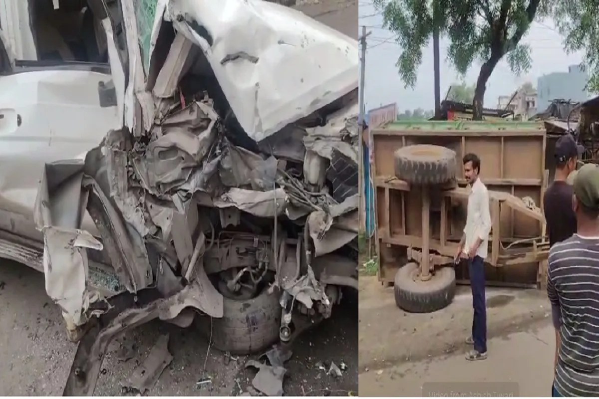 जांजगीर में रफ्तार का कहर, अनियंत्रित ट्रैक्टर ने सवारी गाड़ी को मारी जोरदार टक्कर, बाल-बाल बचे कई लोग