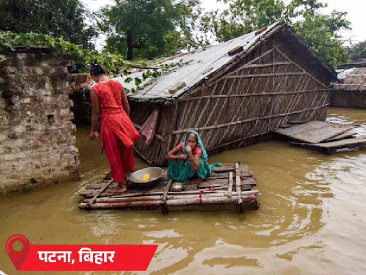 बिहार में 10 लाख लोग बाढ़ से प्रभावित:पूरे उत्तर भारत में भारी बारिश; यूपी के 26 जिलों में बाढ़; कश्मीर में सीजन की पहली बर्फबारी