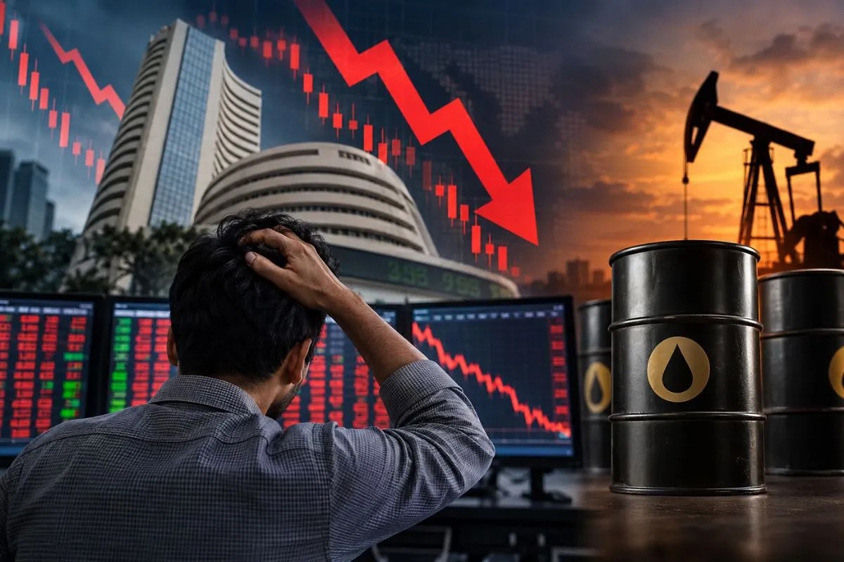 Stock Market Today: IT शेयरों में भारी गिरावट और क्रूड ऑयल के 99 डॉलर से ऊपर पहुंचने से टूटा मार्केट, सेंसेक्स 500 पॉइंट डाउन