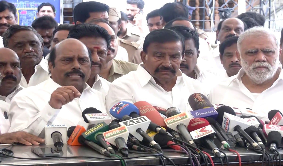 TN Assembly में DMK MLAs के खिलाफ Marshal का एक्शन, EV Velu ने कहा- यह अलोकतांत्रिक सरकार की हद