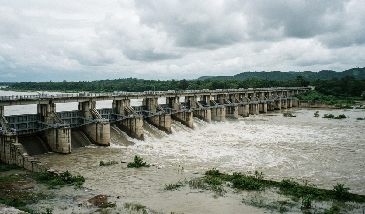 नेपाल में भारी बारिश के बाद Valmikinagar Barrage से छोड़ा गया 4.24 लाख क्यूसेक पानी