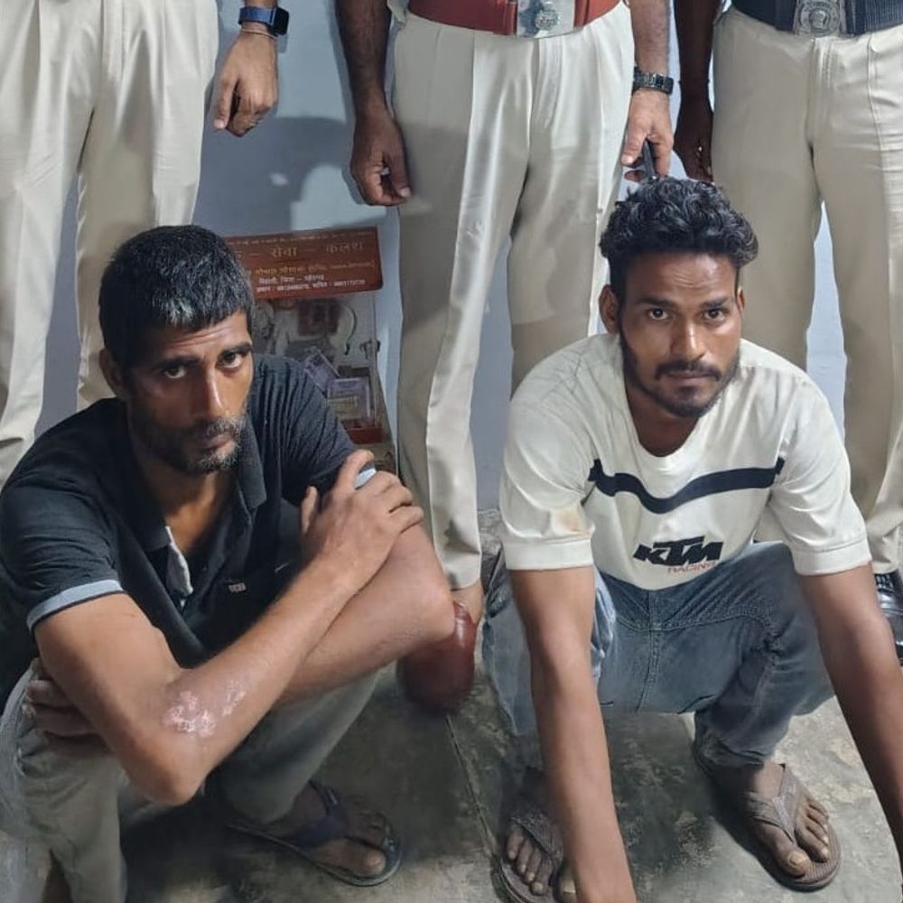 नारनौल में मंदिर चोरी के आरोपी 3 घंटे में गिरफ्तार:कनीना मार्केट से पकड़ा, दो पीतल के घंटे बरामद, पहले से 2-2 आपराधिक मामले दर्ज