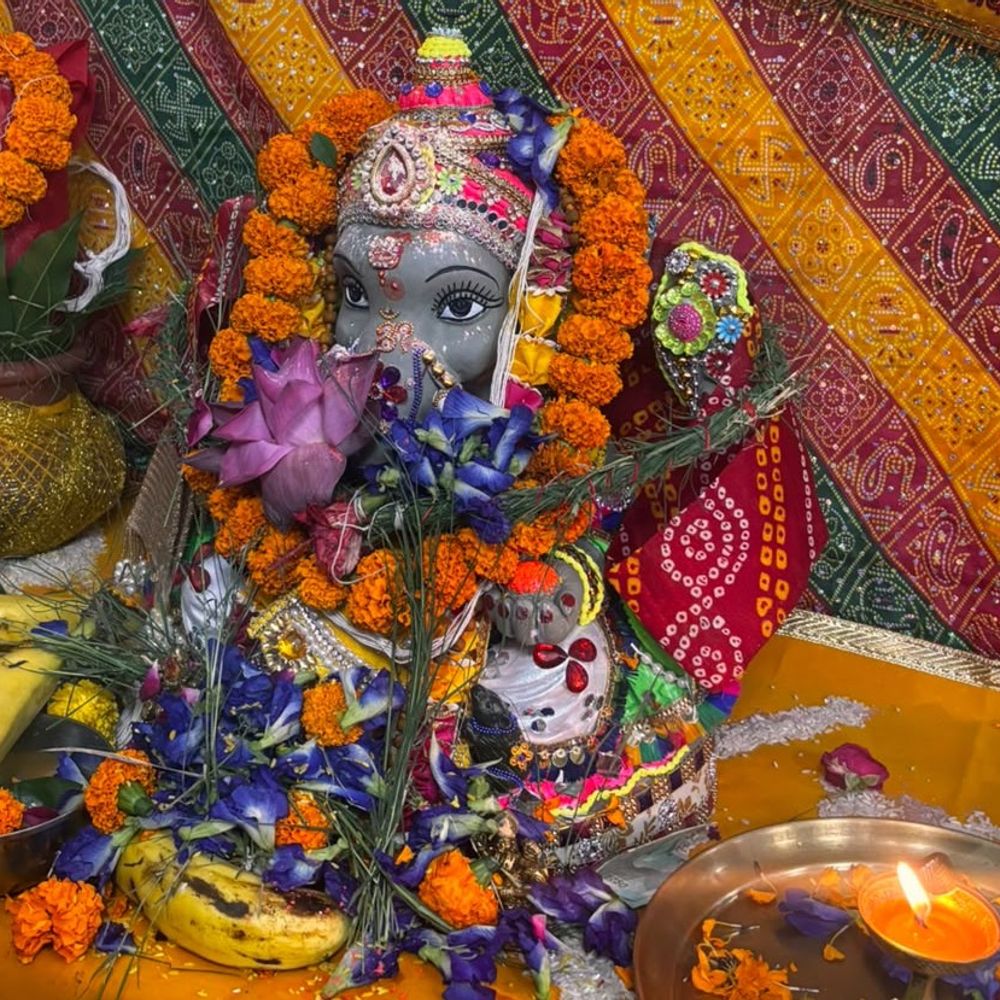 मुरादाबाद के दरिबा पान में गणेश उत्सव शुरू:रोज सजेंगी झांकियां, विसर्जन तक चलेगा पूजा-पाठ